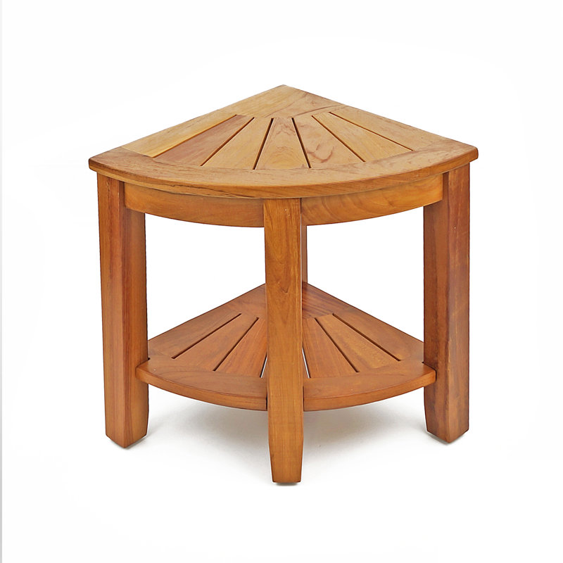 Welland Industries LLC 2 Tier Teak Shower Seat & Reviews Wayfair